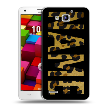 Пластиковый чехол на Huawei Honor 3x с принтом NAME