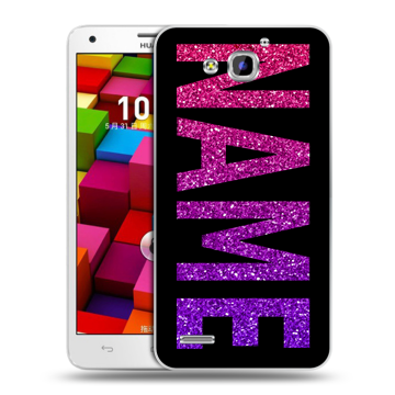 Пластиковый чехол на Huawei Honor 3x с принтом NAME