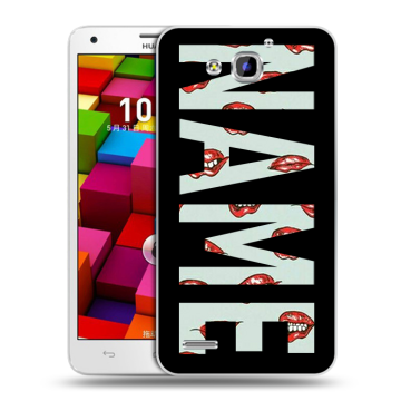 Пластиковый чехол на Huawei Honor 3x с принтом NAME