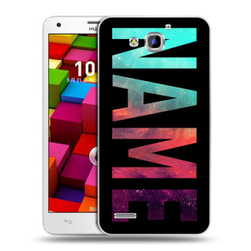 Пластиковый чехол на Huawei Honor 3x с принтом NAME
