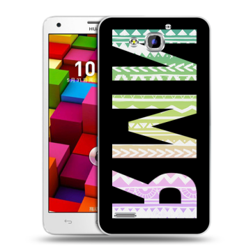 Пластиковый чехол на Huawei Honor 3x с принтом ИМЯ