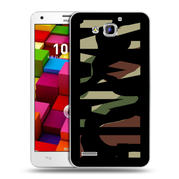 Пластиковый чехол на Huawei Honor 3x с принтом NAME