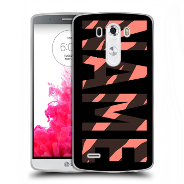 Силиконовый чехол на LG G3 (Dual-LTE) с принтом NAME