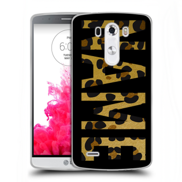 Силиконовый чехол на LG G3 (Dual-LTE) с принтом NAME