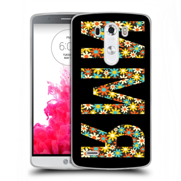 Силиконовый чехол на LG G3 (Dual-LTE) с принтом ИМЯ