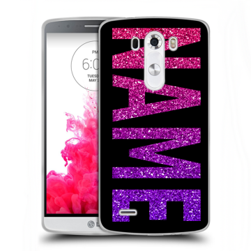 Силиконовый чехол на LG G3 (Dual-LTE) с принтом NAME