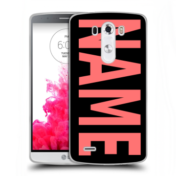 Силиконовый чехол на LG G3 (Dual-LTE) с принтом NAME