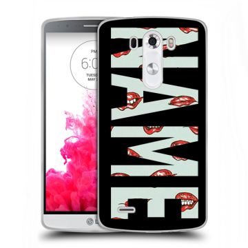 Силиконовый чехол на LG G3 (Dual-LTE) с принтом NAME