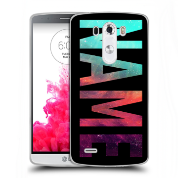 Силиконовый чехол на LG G3 (Dual-LTE) с принтом NAME
