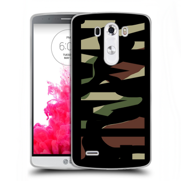 Силиконовый чехол на LG G3 (Dual-LTE) с принтом NAME
