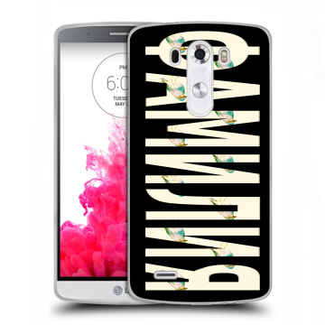 Силиконовый чехол на LG G3 (Dual-LTE) с принтом ФАМИЛИЯ
