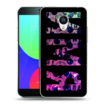 Силиконовый чехол на Meizu MX4 с принтом ИМЯ
