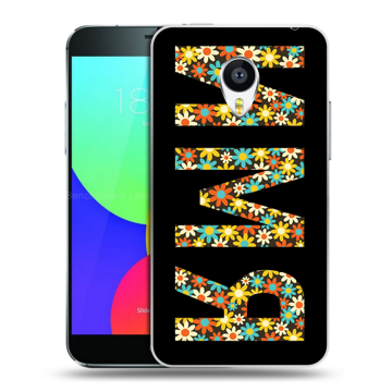 Силиконовый чехол на Meizu MX4 с принтом ИМЯ