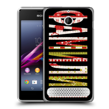 Пластиковый чехол на Sony Xperia E1 с принтом ФАМИЛИЯ