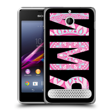 Пластиковый чехол на Sony Xperia E1 с принтом ИМЯ