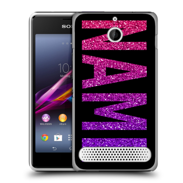 Пластиковый чехол на Sony Xperia E1 с принтом NAME