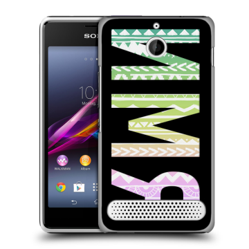 Пластиковый чехол на Sony Xperia E1 с принтом ИМЯ