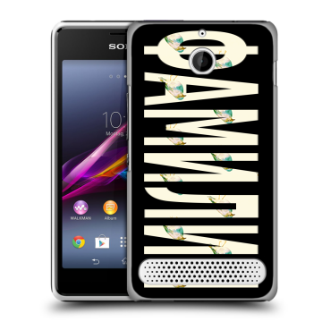 Пластиковый чехол на Sony Xperia E1 с принтом ФАМИЛИЯ