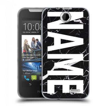 Силиконовый чехол на HTC Desire 310 с принтом NAME