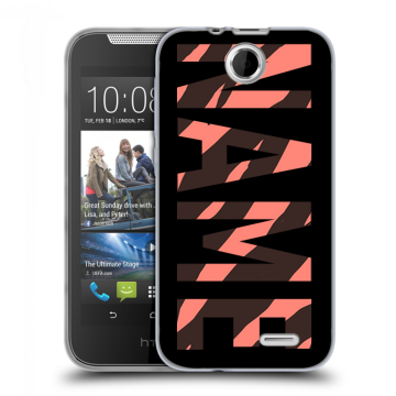 Силиконовый чехол на HTC Desire 310 с принтом NAME