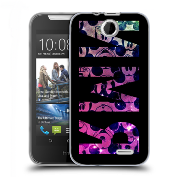 Силиконовый чехол на HTC Desire 310 с принтом ИМЯ