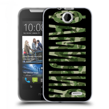 Силиконовый чехол на HTC Desire 310 с принтом ФАМИЛИЯ