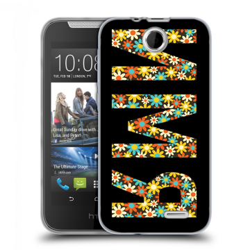 Силиконовый чехол на HTC Desire 310 с принтом ИМЯ