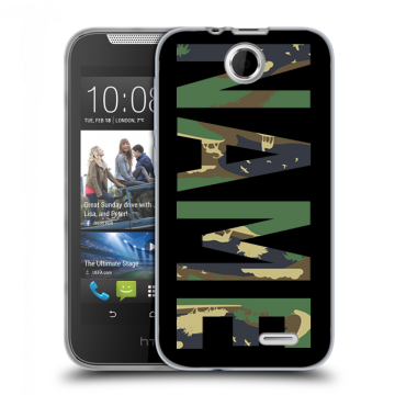 Силиконовый чехол на HTC Desire 310 с принтом NAME
