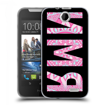 Силиконовый чехол на HTC Desire 310 с принтом ИМЯ