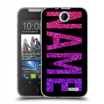 Силиконовый чехол на HTC Desire 310 с принтом NAME