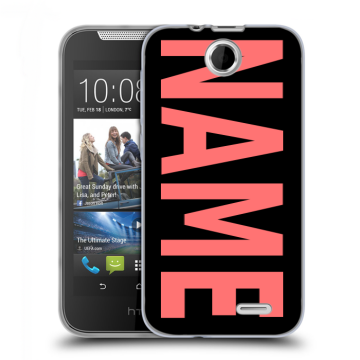 Силиконовый чехол на HTC Desire 310 с принтом NAME