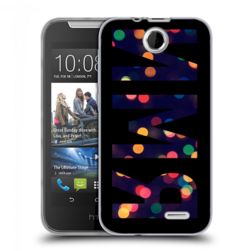 Силиконовый чехол на HTC Desire 310 с принтом ИМЯ