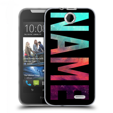 Силиконовый чехол на HTC Desire 310 с принтом NAME