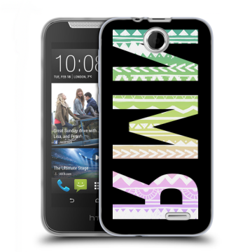 Силиконовый чехол на HTC Desire 310 с принтом ИМЯ