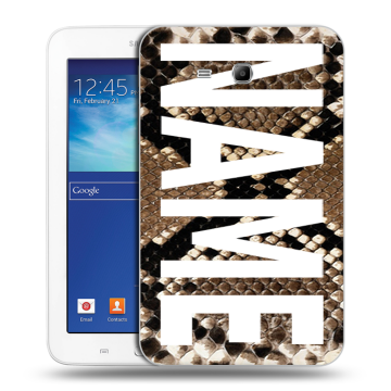 Силиконовый чехол на Samsung Galaxy Tab 3 Lite с принтом NAME