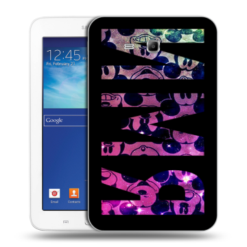 Силиконовый чехол на Samsung Galaxy Tab 3 Lite с принтом ИМЯ
