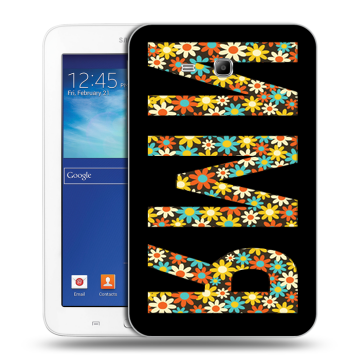 Силиконовый чехол на Samsung Galaxy Tab 3 Lite с принтом ИМЯ