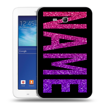 Силиконовый чехол на Samsung Galaxy Tab 3 Lite с принтом NAME