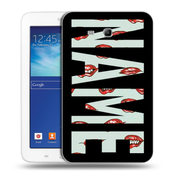 Силиконовый чехол на Samsung Galaxy Tab 3 Lite с принтом NAME