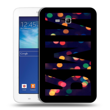 Силиконовый чехол на Samsung Galaxy Tab 3 Lite с принтом ИМЯ