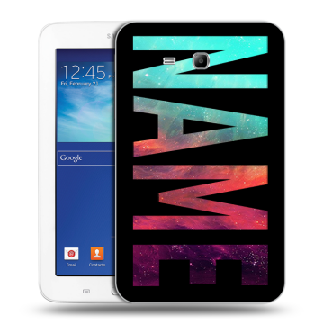 Силиконовый чехол на Samsung Galaxy Tab 3 Lite с принтом NAME