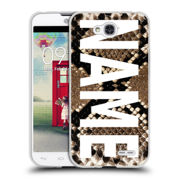 Пластиковый чехол на LG L90 с принтом NAME