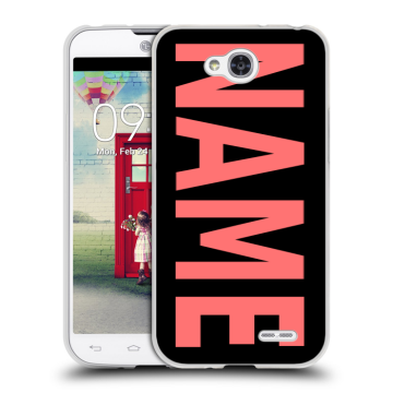 Пластиковый чехол на LG L90 с принтом NAME