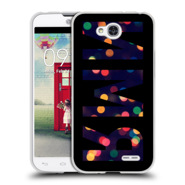 Пластиковый чехол на LG L90 с принтом ИМЯ