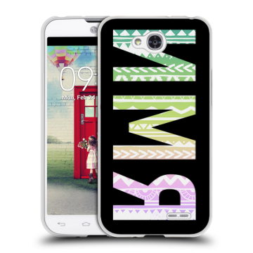 Пластиковый чехол на LG L90 с принтом ИМЯ