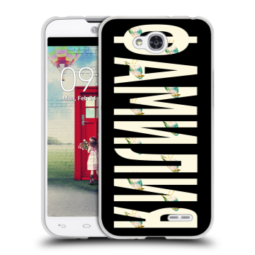 Пластиковый чехол на LG L90 с принтом ФАМИЛИЯ