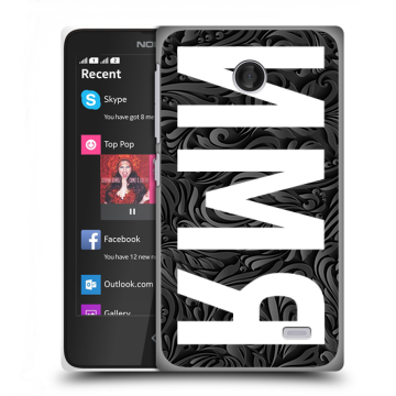 Силиконовый чехол на Nokia X с принтом ИМЯ