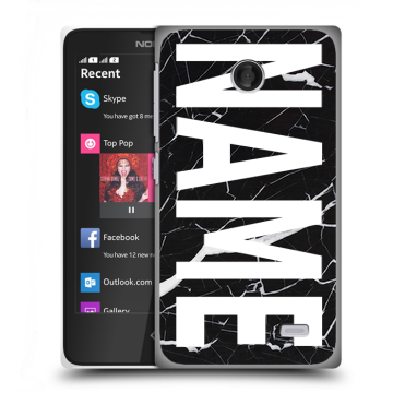 Силиконовый чехол на Nokia X с принтом NAME