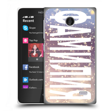 Силиконовый чехол на Nokia X с принтом ФАМИЛИЯ
