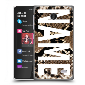 Силиконовый чехол на Nokia X с принтом NAME